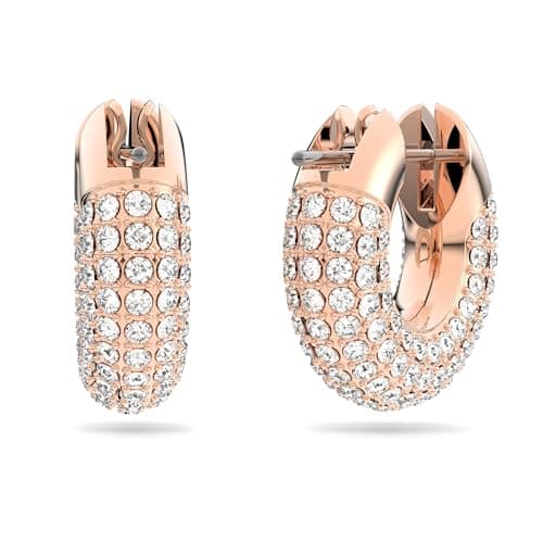 Swarovski Dextera Crystal Pavé Hoop Earrings for Women Formal Events Sparkling Lightweight Jewelry Collection