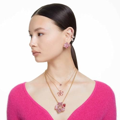 Swarovski Dextera Crystal Pavé Hoop Earrings for Women Formal Events Sparkling Lightweight Jewelry Collection