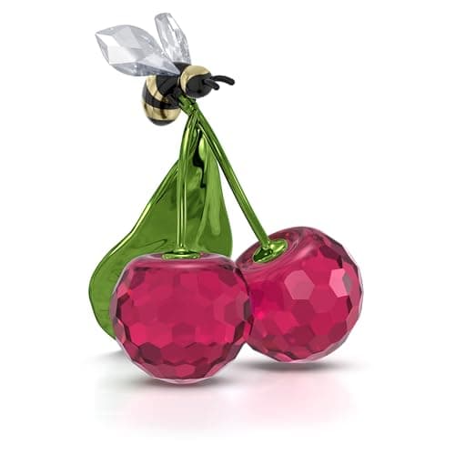 Swarovski Idyllia Bee and Cherry Engagement Ring for Women on Special Occasions Sparkling Diamond Alternating Bezel Sett