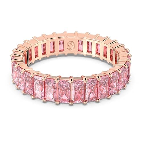Swarovski Anillo Matrix 5647589 Baguette Rosa Sparkling Jewelry Bag