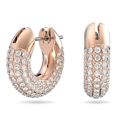 Swarovski Dextera Crystal Pavé Hoop Earrings for Women Formal Events Sparkling Lightweight Jewelry Collection