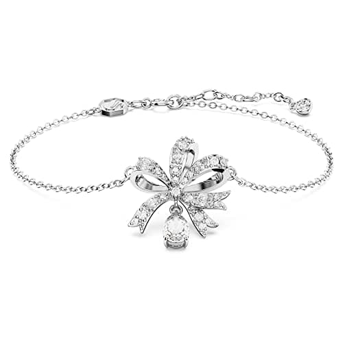 Swarovski Volta Bow-Inspired Clear Crystals Jewelry Necklace Earrings and Bracelets for Women Rhodium Finish Best Seller