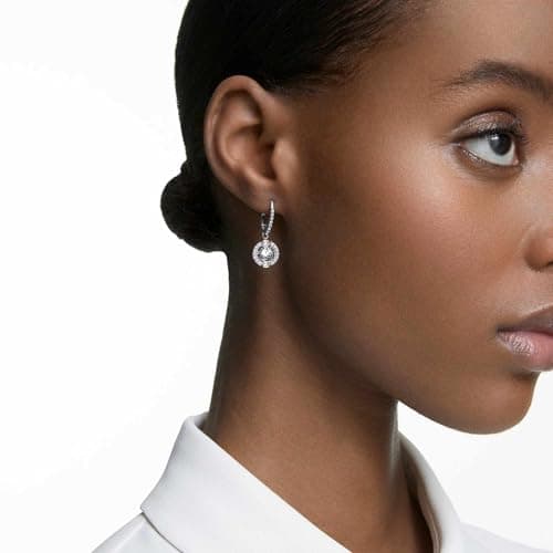 Swarovski Sparkling Dance Necklace and Earrings Jewelry Collection for Women in Rhodium Finish and Blue & Clear Crystal