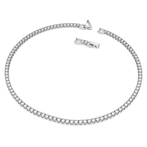 Swarovski Jewelry Crystal Elegance Necklace for Women | Rhodium and Rose Gold-Tone Finish | Perfect Gift for Special Occ