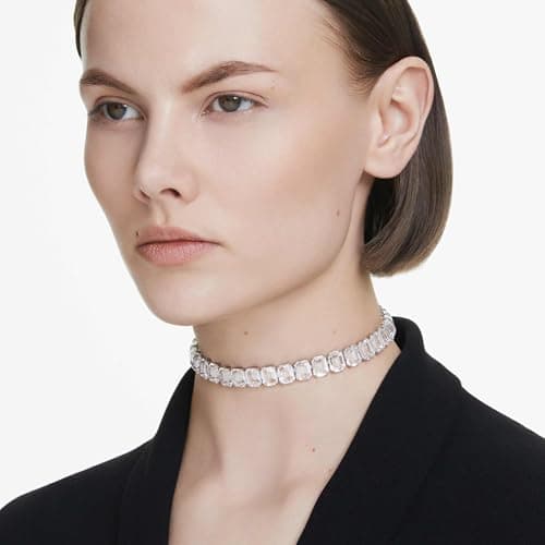 Swarovski Millenia Choker - Octagon Cut Clear Rhodium Finished Necklace for Women