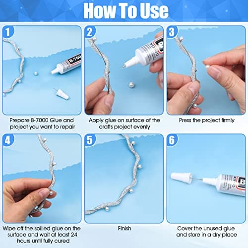 B-7000 Clear Glue for Rhinestone Crafts and Jewelry
| High Viscosity B-7000 Glue for Bead Adhesive and Fabric Gluing
|