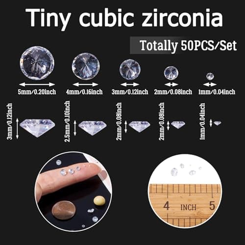 FASHEWELRY Clear Tiny Cubic Zirconia Rhinestone Cabochons for Nail Art Crafting
| FASHEWELRY Clear Faceted Rhinestones