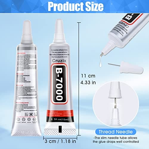 B-7000 Clear Glue for Rhinestone Crafts and Jewelry
| High Viscosity B-7000 Glue for Bead Adhesive and Fabric Gluing
|