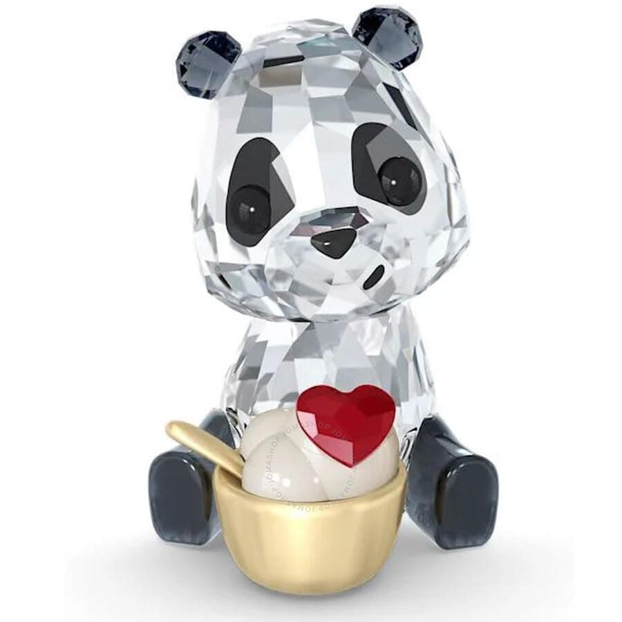 Swarovski Crystal Cariti Panda Figurine Red Love Shaped Heart Gift for Couples Valentine's Day