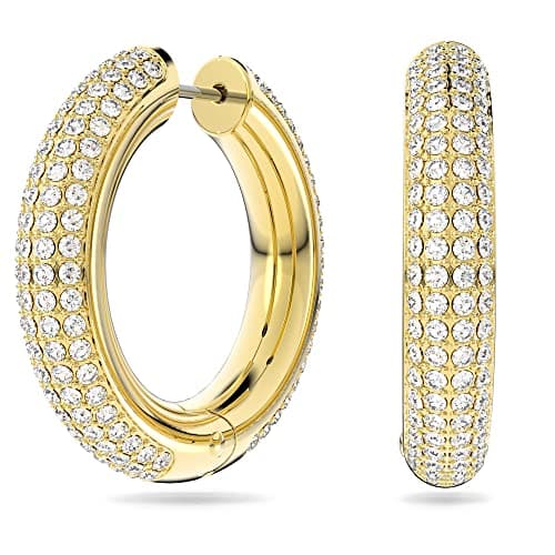 Swarovski Dextera Crystal Pavé Hoop Earrings for Women Formal Events Sparkling Lightweight Jewelry Collection