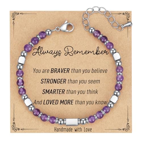AryaHozel Trendy Tiny Gemstone Beaded Bracelets for Teen Girls Graduation Gifts
| AryaHozel Inspirational Tiny Gemstone