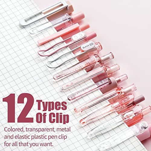 Four Candies Rose Series Gel Pens with Black & Pink Ink for Women Back to School Aesthetic Desk Accessories
| Four Cand