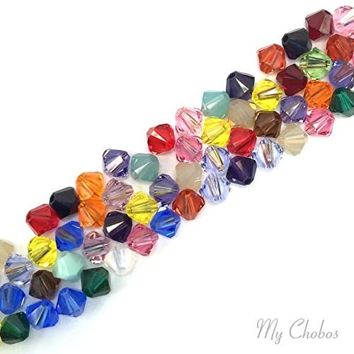 Swarovski 5328 6mm Crystal Xilion Bicone Beads Rhinestones DIY Jewelry-Making Assorted Mix Colors (Crystal-Wholesale)