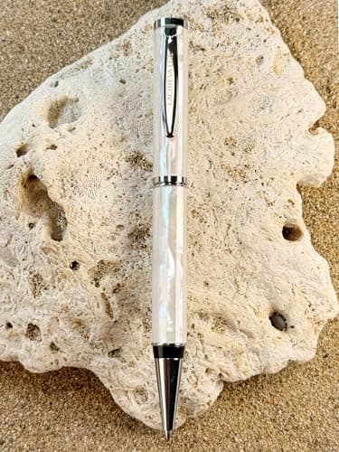 LACHIEVA LUX Stunning Handcrafted Mother of Pearl Ballpoint Pen for Men and Women