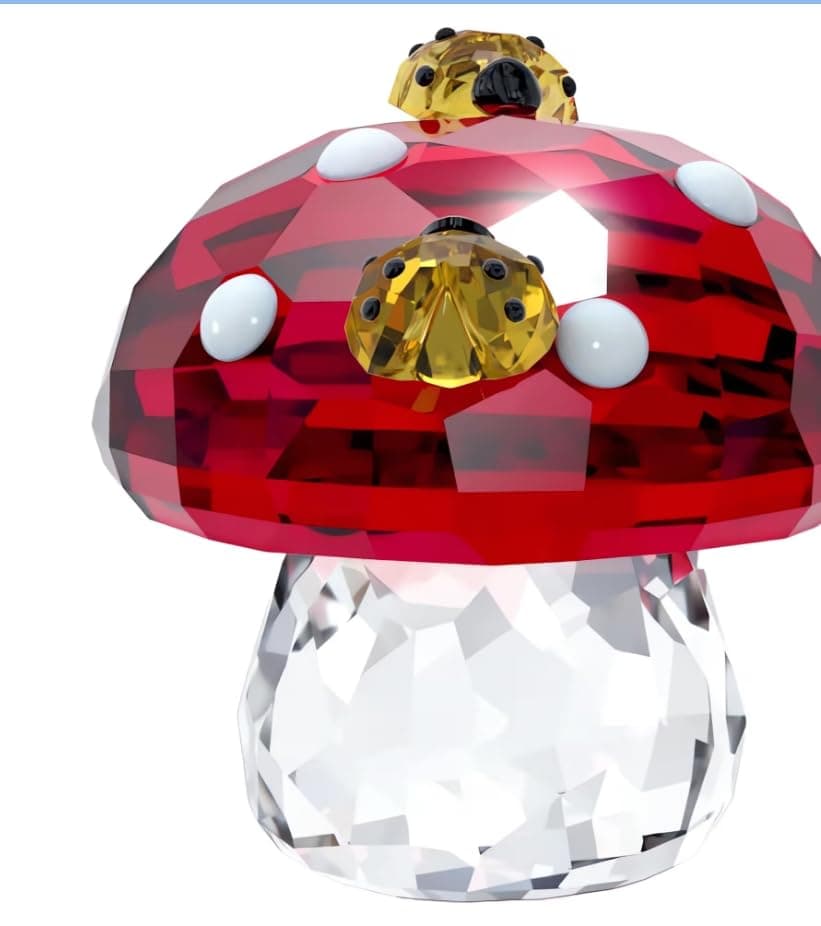 Swarovski Idyllia Mushroom and Ladybugs Charm Earrings for Women Occasions Gift Necklaces