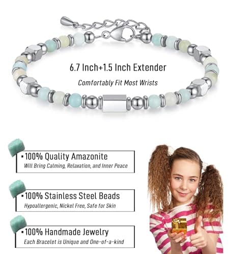 AryaHozel Trendy Tiny Gemstone Beaded Bracelets for Teen Girls Graduation Gifts
| AryaHozel Inspirational Tiny Gemstone