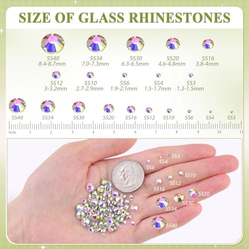 2000PCS SS20/5mm Crystal AB Rhinestones for Crafting DIY Nail Art Makeup Decoration
| Bedazzling Flatback Glass Rhinest