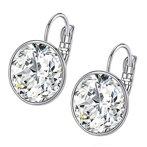 MDFUN Bella Drop Earrings Crystals 18K White Gold Plated Hypoallergenic Dangle Earrings for Women  
MDFUN Bella Drop Ear