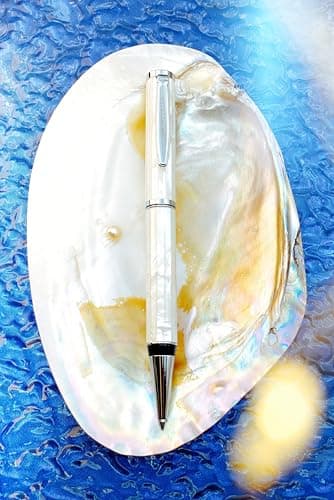 LACHIEVA LUX Stunning Handcrafted Mother of Pearl Ballpoint Pen for Men and Women