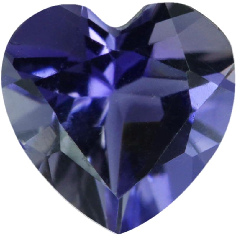 Gem Stone King 925 Sterling Silver Heart Gemstone Ring for Women | White Moissanite Halo | Wedding Anniversary Engagemen