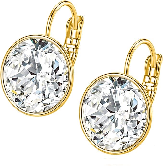 MDFUN Bella Drop Earrings Crystals 18K White Gold Plated Hypoallergenic Dangle Earrings for Women  
MDFUN Bella Drop Ear
