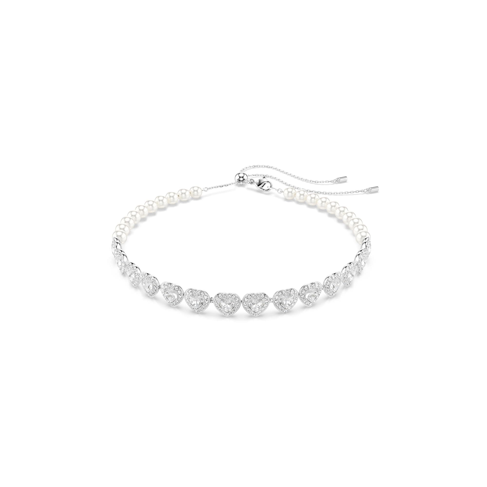 Swarovski Ariana Grande Angelic Mixed Cut Heart Crystal Choker Necklace for Women - Part of the Ariana Grande x Capsule