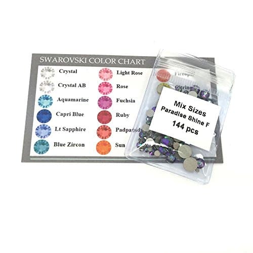 SWAROVSKI CRYSTAL PARADISE SHINE Rhinestones Nail Art for Beauty Enthusiasts at Home Party Events SS5-SS30 Sizes 144pcs