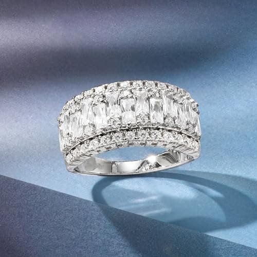 Ross-Simons |40 ct. t.w. CZ Ring in Sterling Silver for Women on Formal Occasions - Elegant and Durable Jewelry Accents