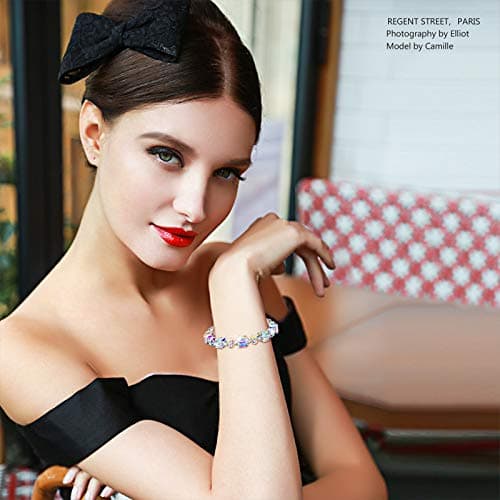 LADY COLOUR Sterling Silver Bracelets for Women Northern Lights Crystals Jewelry Gift
LADY COLOUR Northern Lights Crysta