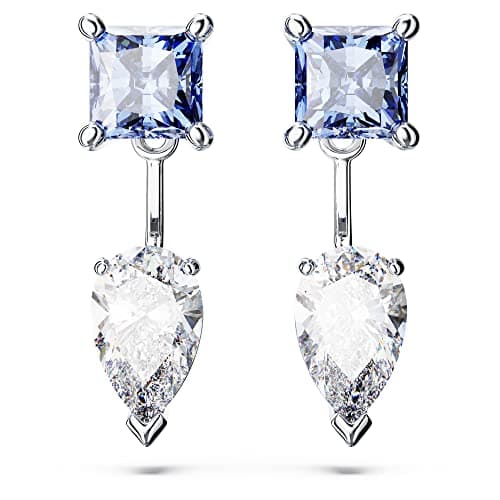 Swarovski Mesmera Drop Earrings for Women with Sparkling Details Perfect for Parties, 925 Silver, |5cm Length, Glitterin