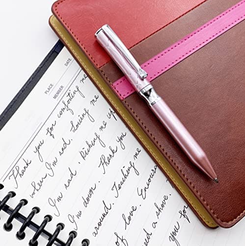 Lachieva Lux Nice Elegant Crystal Executive Metal Ballpoint Pen for Women - Barbie Pink