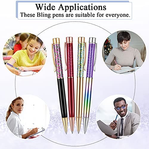 HESTYA Glitter Pens Dynamic Liquid Sand Ballpoint Pens for Office School Birthday Wedding