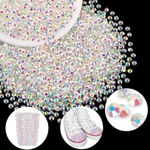 2000PCS SS20/5mm Crystal AB Rhinestones for Crafting DIY Nail Art Makeup Decoration
| Bedazzling Flatback Glass Rhinest