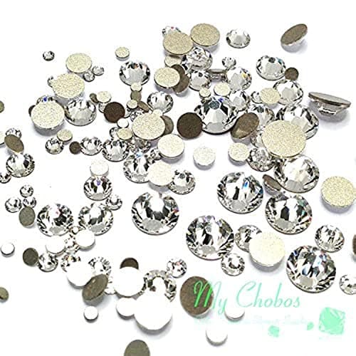 Swarovski Clear Crystal Rhinestones Nail Art for Wholesale 2058/2088 Crystal Fatbacks Sizes Ss5-30 144 Pieces