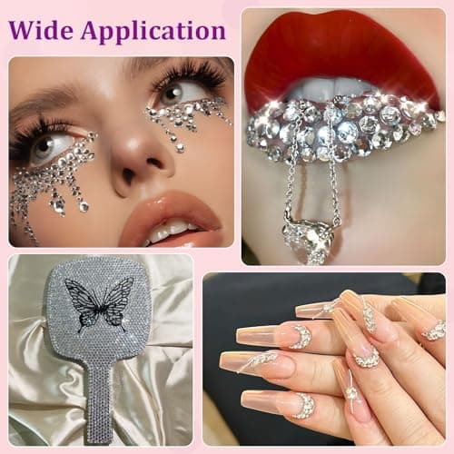 25000 Pcs Silver Clear Flatback Rhinestones for DIY Crafts
| Bedazzling Crystal with 3 Pcs 10ml B7000 Jewelry Glue for