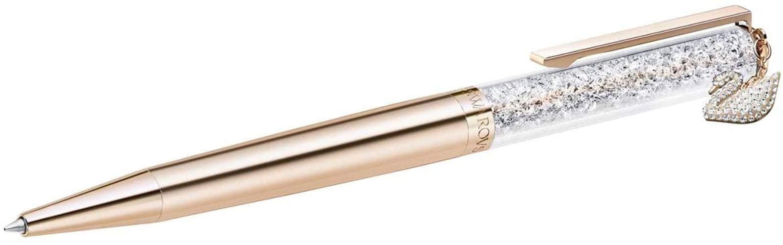 Swarovski Crystal Authentic Crystalline Rose Gold Plated Swan Charm Ballpoint Pen for Professional Women in Office
| Sw