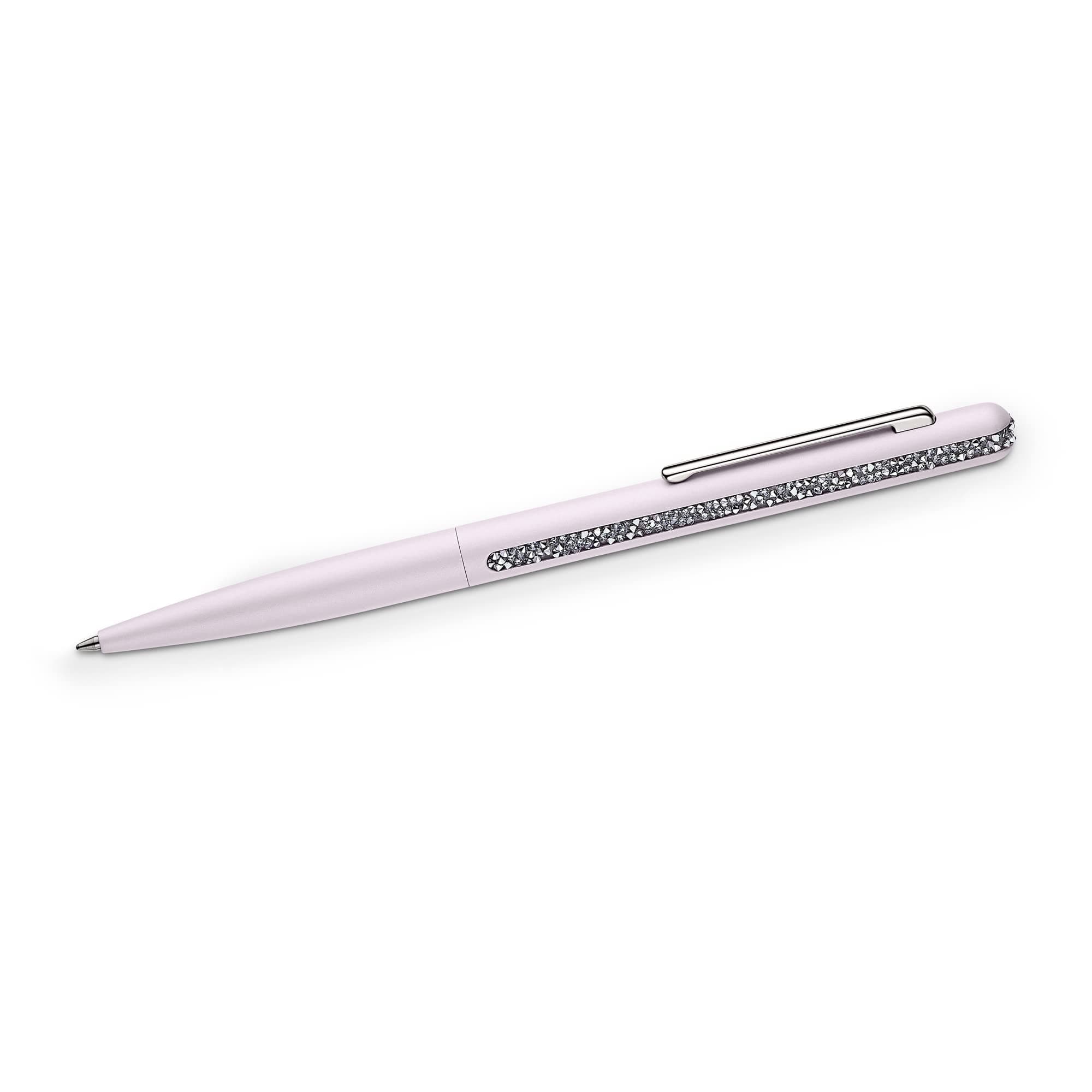 Swarovski Crystal Shimmer Ballpoint Pen for Women, Black Ink with Pink Crystals Rose Gold tone Bath