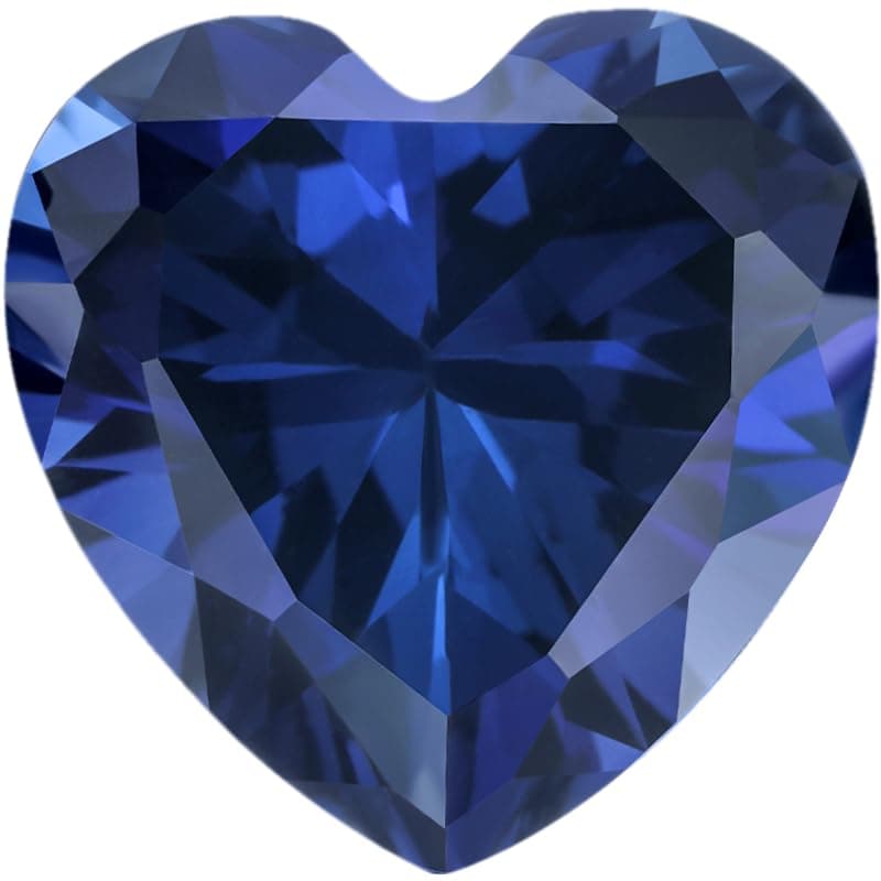 Gem Stone King 925 Sterling Silver Heart Gemstone Ring for Women | White Moissanite Halo | Wedding Anniversary Engagemen
