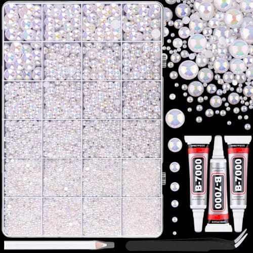 18000 Pcs Resin Jelly Rhinestones for Crafting Multicolor 3mm Flatback Rainbow Gems DIY Jewelry
| 3Pcs 10ml B7000 Jewel