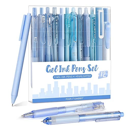 Four Candies Rose Series Gel Pens with Black & Pink Ink for Women Back to School Aesthetic Desk Accessories
| Four Cand