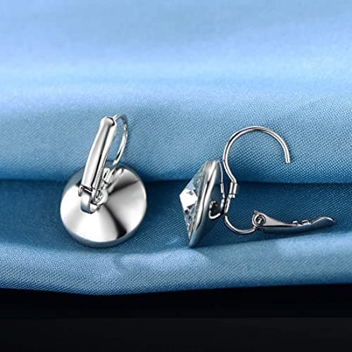 MDFUN Bella Drop Earrings Crystals 18K White Gold Plated Hypoallergenic Dangle Earrings for Women  
MDFUN Bella Drop Ear