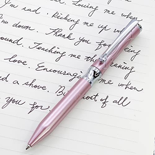 Lachieva Lux Nice Elegant Crystal Executive Metal Ballpoint Pen for Women - Barbie Pink
