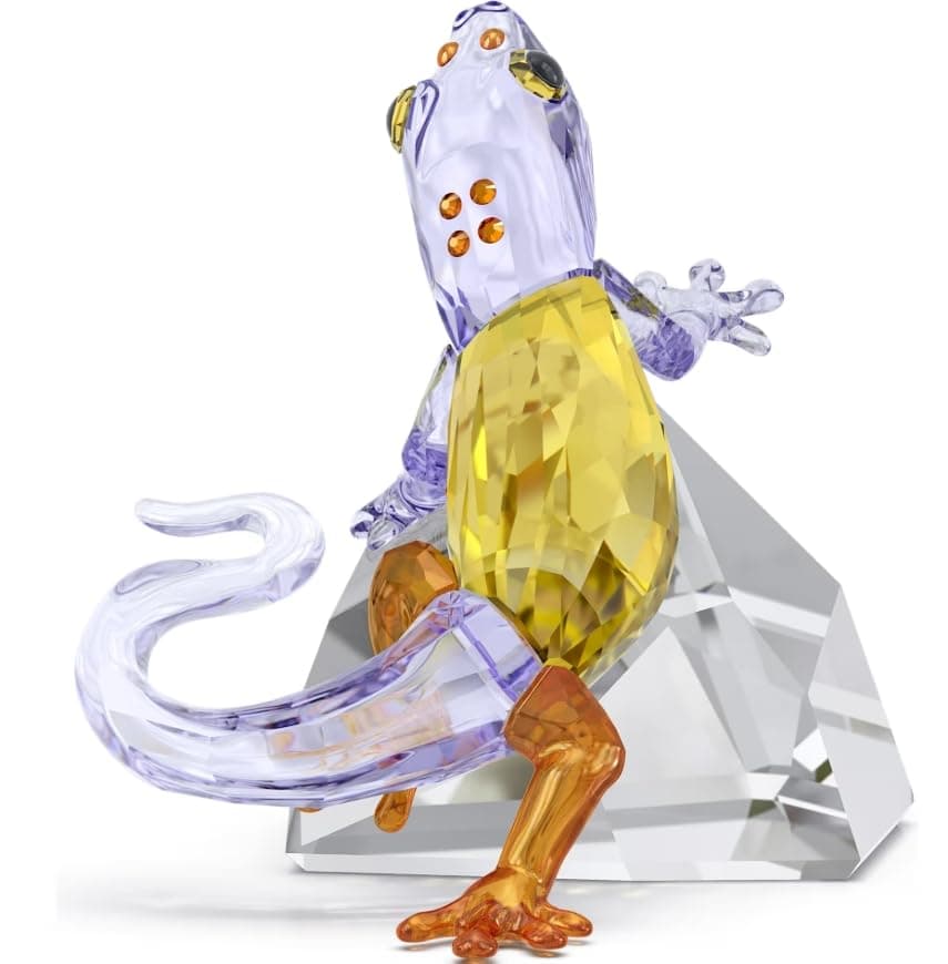 Swarovski Idyllia Gecko Jewelry for Women Special Occasions Delicate Charm Design 14K Gold Vermeil Silver Plated 18 Inch