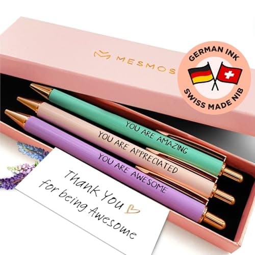 MESMOS German-Made Ink Fancy Pen Set for Women, Teachers' Appreciation Gift, Nice Cute Pens for Boss Lady
| MESMOS 3pk