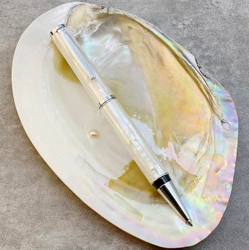 LACHIEVA LUX Stunning Handcrafted Mother of Pearl Ballpoint Pen for Men and Women
