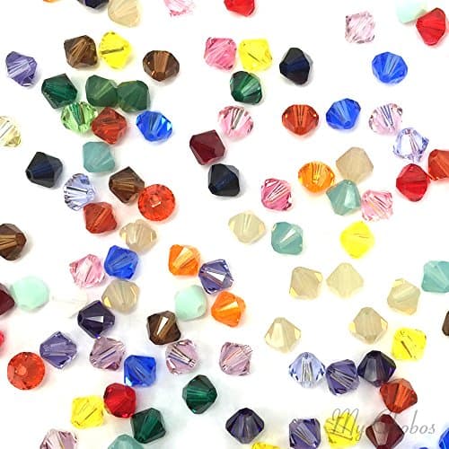 Swarovski 5328 6mm Crystal Xilion Bicone Beads Rhinestones DIY Jewelry-Making Assorted Mix Colors (Crystal-Wholesale)