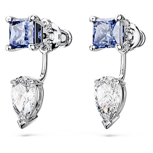 Swarovski Mesmera Drop Earrings for Women with Sparkling Details Perfect for Parties, 925 Silver, |5cm Length, Glitterin