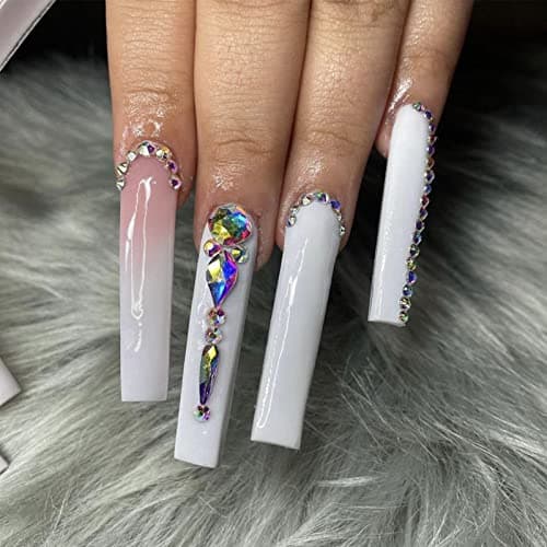 CANVALITE 3D Glass AB Crystals Rhinestones for DIY Nail Art Shiny Multi Shape 2518Pcs 12 Styles for Nail Art Enthusiasts