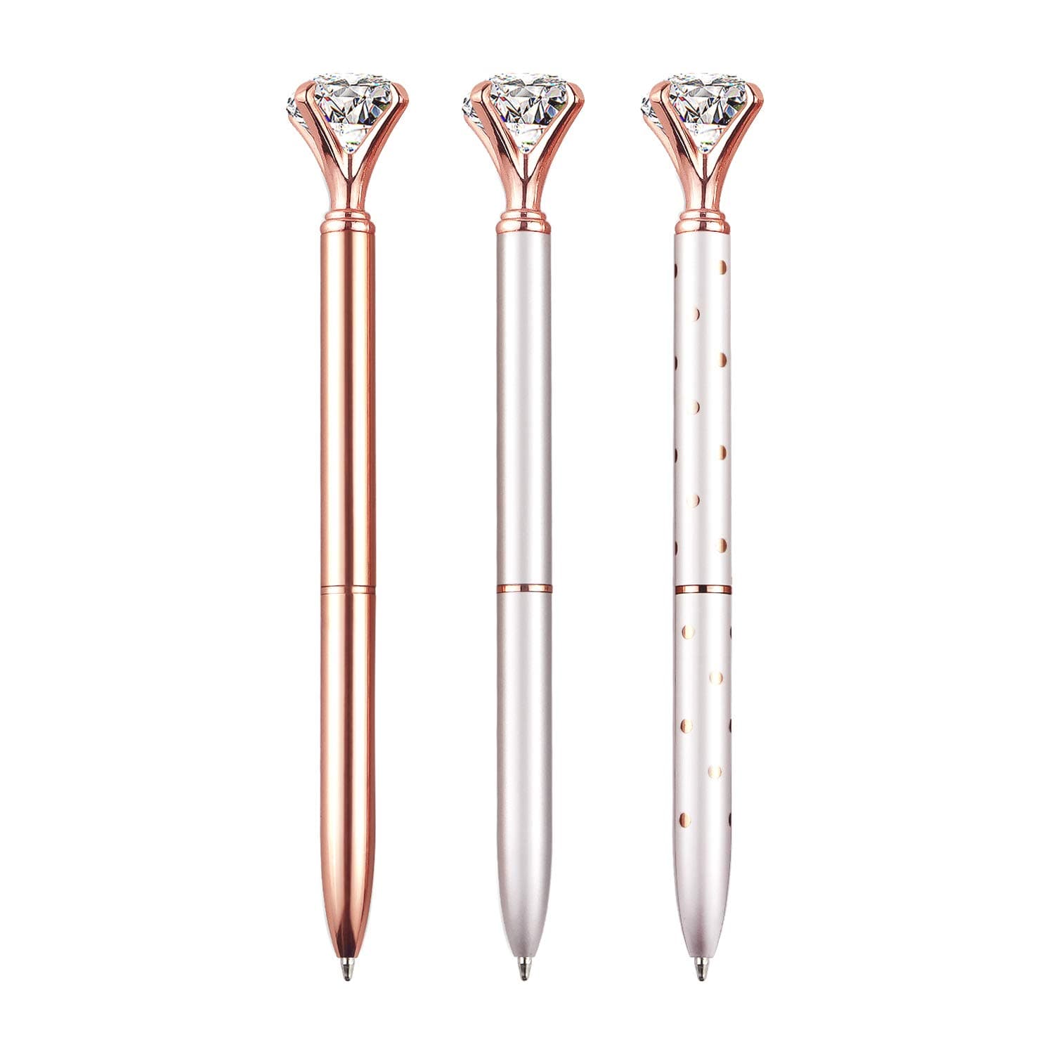 NNY Metal Crystal Diamond Ballpoint Pens for Women & Girls Christmas Birthday Gifts School Office