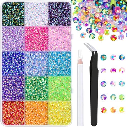 18000 Pcs Resin Jelly Rhinestones for Crafting Multicolor 3mm Flatback Rainbow Gems DIY Jewelry
| 3Pcs 10ml B7000 Jewel